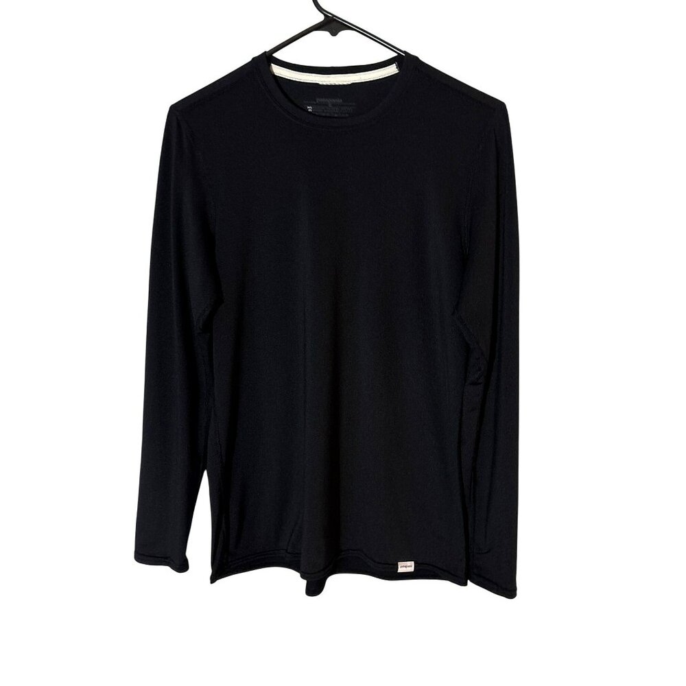 Patagonia Common Threads Black Long-Sleeve Lightweight Base Layer Shirt Size M